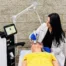 Dr. Ashley Babayan, DNP, performing a XERF radiofrequency skin tightening treatment at Topanga Beauty Center in Canoga Park